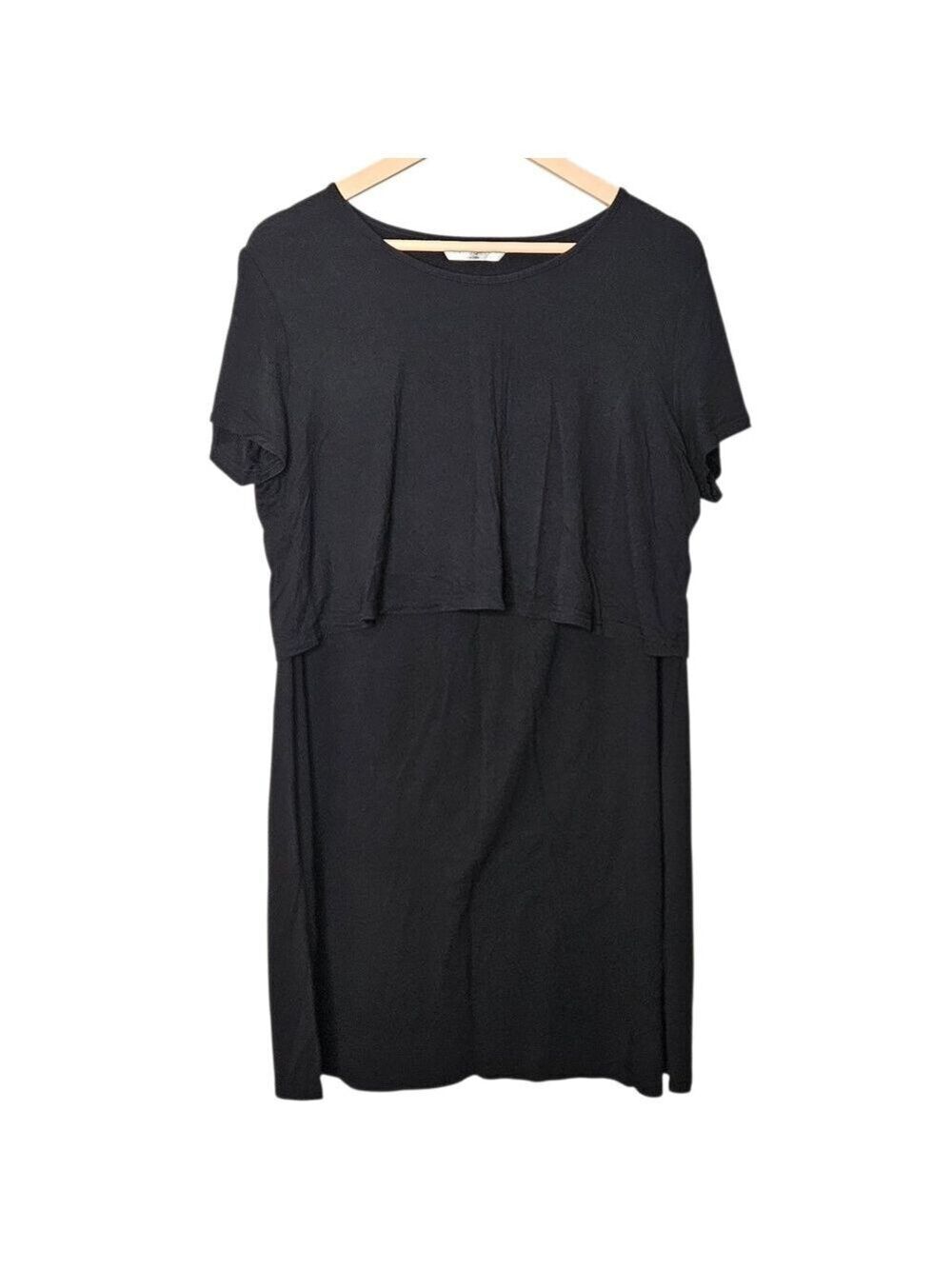 Ekouaer Nursing Nightgown Size Large | Black Maternity Sleep Dress